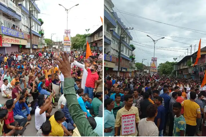 بنگلہ دیش میں ہندوؤں پر حملوں کے خلاف بنگال میں احتجاج جاری، انتظامیہ الرٹ