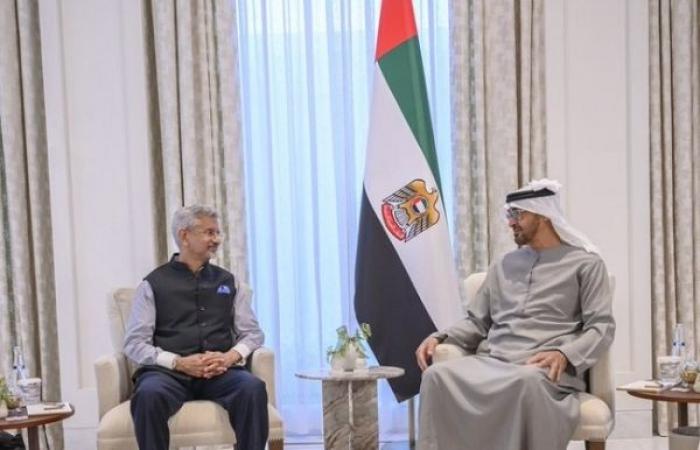 وزیر خارجہ ایس جے شنکر نے متحدہ عرب امارات کے صدر سے ملاقات کی