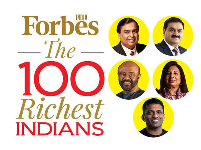 فوربس کی فہرست میں بھارت کے 100 امیر ترین افراد میں کون کون شامل؟