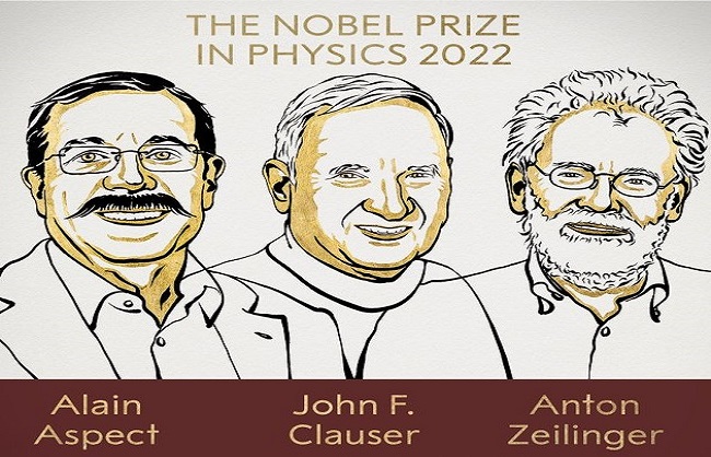 فزیکس کا نوبل انعام ایلین اسپیکٹ،جان ایف کلازر اور اینٹون زیلنگرکودیاگیا