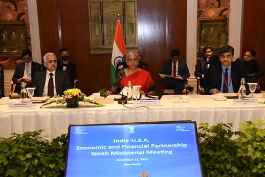 مرکزی وزیر خزانہ محترمہ نرملا سیتا رمن نے ہند-امریکہ اقتصادی اور مالیاتی ساجھے داری کی 9 ویں وزارتی میٹنگ میں ہندوستانی وفد کی قیادت کی