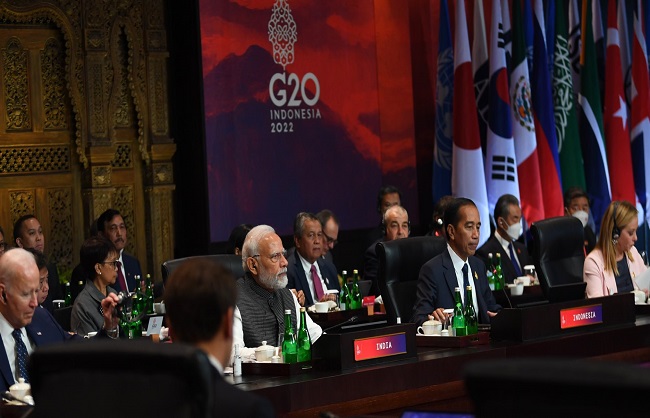 وزیر اعظم نے جی-20 سربراہی اجلاس میں یوکرین میں جنگ بندی کا راستہ تلاش کرنے کی اپیل کی