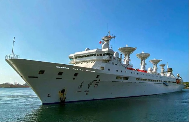 چینی جاسوس بحری جہاز یووان وانگ 5 پھر بحر ہند کے علاقے میں واپس پہنچا،سری لنکا میں قیام پذیر