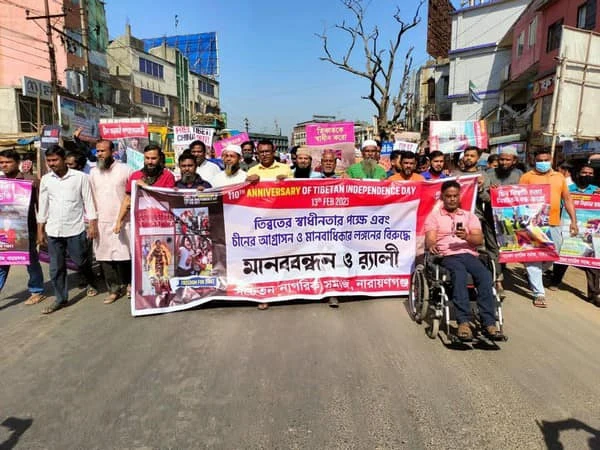 تبت کی  آزادی  کے مطالبہ کو لیکر  بنگلہ دیش میں چین کے خلاف مظاہرے