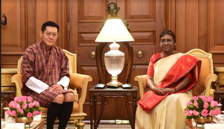 بھوٹان کے بادشاہ نے صدر جمہوریہ ہند سے ملاقات کی