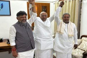 کانگریس  نے کرناٹک کے وزیر اعلیٰ کاکیا اعلان،سدارمیا کو اعلیٰ کمان،ڈی کے شیوکمار کو نائب کی ذمہ داری