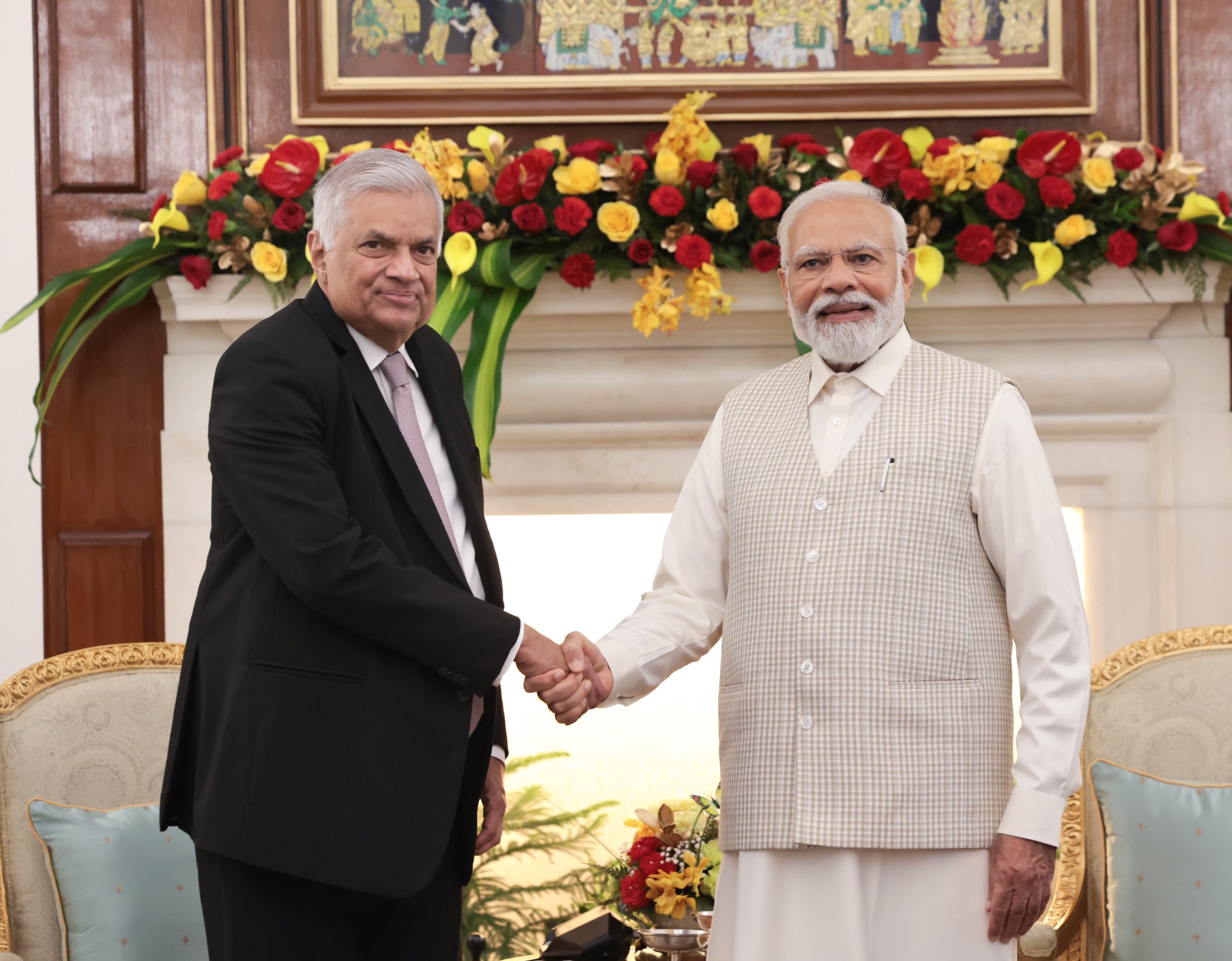 وزیر اعظم مودی اور سری لنکا کے صدر کے درمیان دو طرفہ بات چیت، تعاون کے کئی امور پر بات چیت