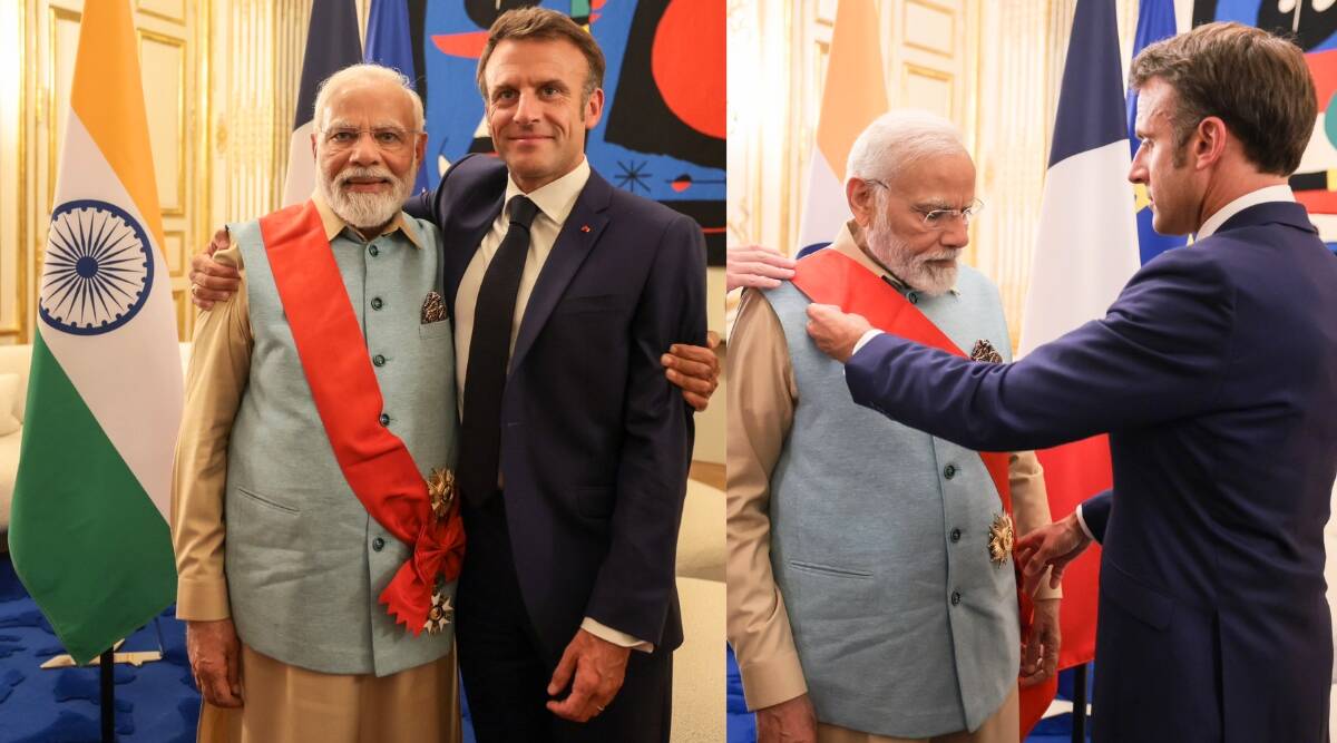 پی ایم مودی کو فرانس کے اعلیٰ ترین اعزاز ‘گرینڈ کراس آف دی لیجن آف آنر’ سے نوازا گیا